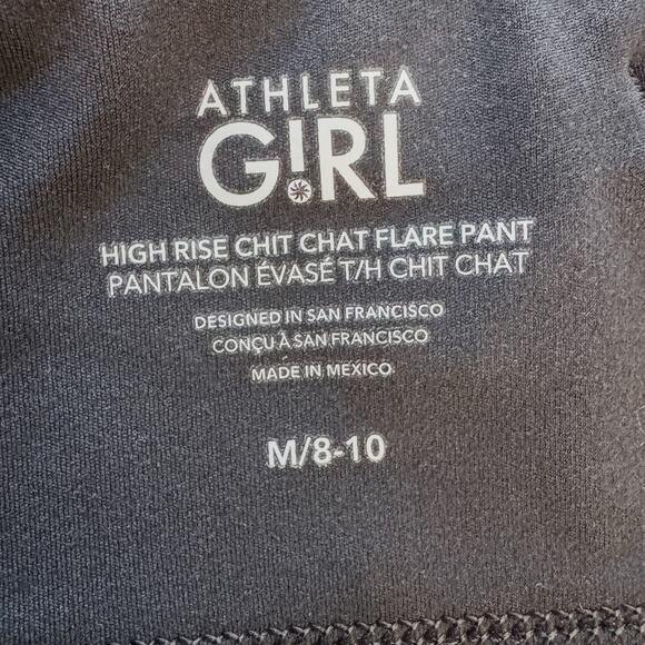 Athleta Girl, Black High Rise Chit Chat Flare Pant Legging, Girl's Medium/8-10 - Picture 7 of 7